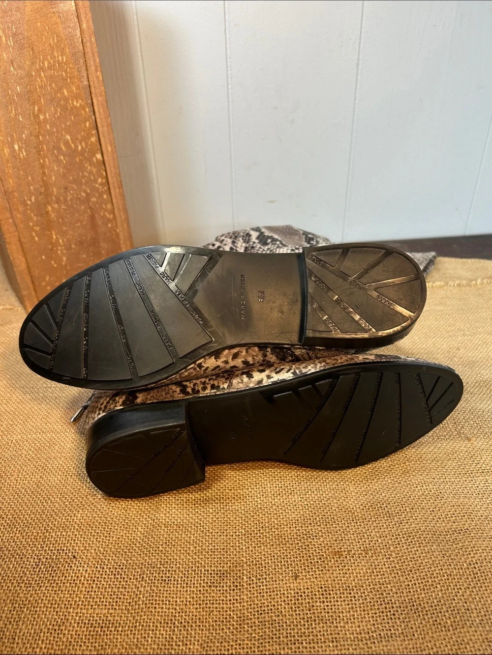 Marc Fisher Over-the-Knee Snake-Print Boots